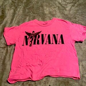 Nirvana cropped tee